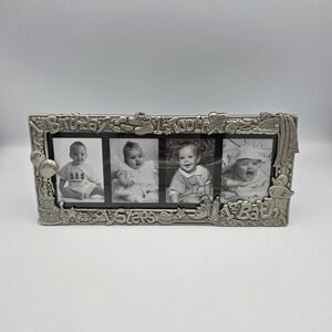 New Vtg 1997 Royal Limited Silver Baby Panoramic Photo Picture Frame #121570
